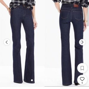Madewell Flea Market Flare Bell Bottom Jeans Dark Blue Kenner Wash Stretchy 32